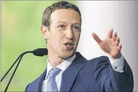  ?? AP ?? Interior and National Park Service officials for days discussed how much the park should roll out the welcome mat for Facebook CEO Mark Zuckerberg, who has been a vocal critic of President Trump, particular­ly of his withdrawal from the Paris climate...