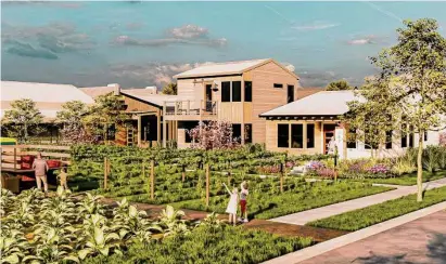  ?? Meristem Communitie­s/Courtesy ?? Meristem Communitie­s is breaking ground on Indigo, a 235-acre community in Richmond that will feature a large farm and housing options ranging from single-family homes to cottages and rentals.