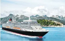  ?? CUNARD LINE ?? Cunard’s Queen Elizabeth will make its maiden call on Vancouver next year, with a series of Alaska cruises.