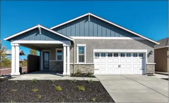  ??  ?? This beautiful two-bedroom, two-and-a-half-bathroom home is available for quick move in at the amenity-rich community of Summit at Liberty.