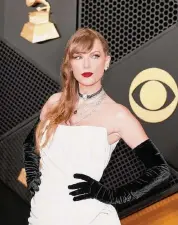  ?? Allen J. Schaben / TNS ?? Taylor Swift, en la alfombra roja del Crypto.com Arena de Los Ángeles, el 4 de febrero de 2024.