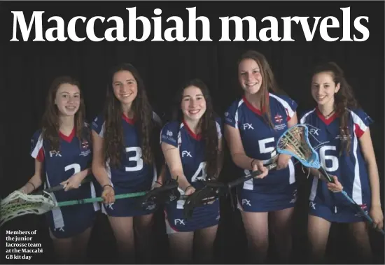  ?? PHOTOS: MARC MORRIS ?? Members of the junior lacrosse team at the Maccabi GB kit day