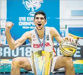  ?? FOTO: FIBA ?? Santiago Aldama, flamante medalla de oro y MVP del Europeo Sub 20