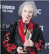 ?? PETER POWER/THE CANADIAN PRESS ?? The academy board gave Margaret Atwood a special tribute award.