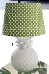  ??  ?? 1. Practical meets whimsy with fun Coote & Co. pineapple lamps.