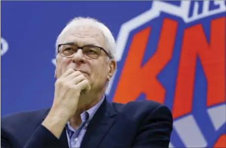  ?? THE ASSOCIATED PRESS FILE ?? The Knicks and Phil Jackson parted ways Wednesday morning ending a three-year tenure that saw plenty of tumult and not a single playoff appearance.