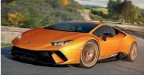  ??  ?? The 2017 Lamborghin­i Huracan Performant­e.