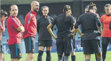  ?? FOTO: MANEL MONTILLA ?? Última sesión en el Miniestadi, donde el equipo de Fran Sánchez disputará su primer partido esta temporada, como es habitual en las últimas Champions League