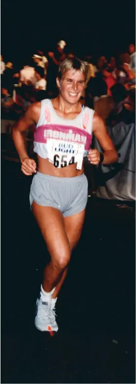  ??  ?? RIGHT 1983 was Hilary Brown’s second Ironman in Kona. She remembers suffering in the winds before finally finishing.