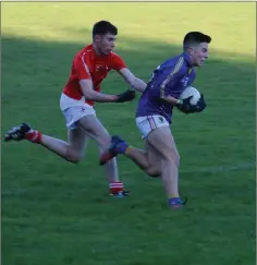  ??  ?? Jack Dunne on the burst for Wicklow Schools in Roundwood.s