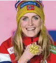  ?? Foto: Ralf Lienert ?? Therese Johaug nimmt vier Goldmedail‰ len mit nach Hause.