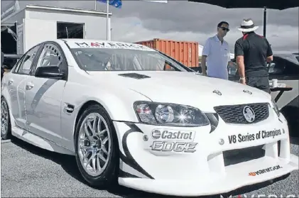  ??  ?? Anyone interested in sponsorshi­p can contact Scelly at Baigent Motors. For informatio­n search Maverick Motorsport Group on Facebook. On show: Maverick Motorsport Group display their finished car at the first round of the V8 Supertoure­rs at Hampton Downs.