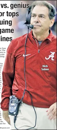  ??  ?? Nick Saban