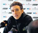  ??  ?? Calm: Simon Yates’s hopes of overall victory could rest on today’s time trial