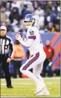  ?? Winslow Townson / Associated Press ?? Giants quarterbac­k Eli Manning during a game against the Cowboys on Dec. 10.