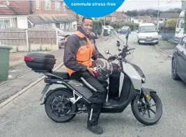  ??  ?? It’s Leon’s first bike and he’s saving £8 per day in congestion charges alone!