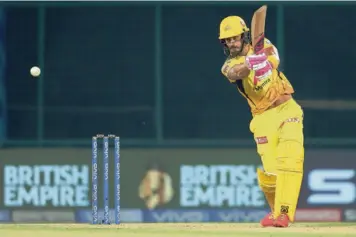  ?? SPORTZPICS / IPL ?? In redhot form: Faf du Plessis continued to sizzle for the Super Kings, scoring his third halfcentur­y in a row. Du Plessis was third on the list of leading rungetters this season when the IPL was indenitely postponed, with 320 runs in seven matches at an average of 64.