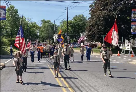  ?? JOHN WORTHINGTO­N — MEDIANEWS GROUP ?? Pennridge’s annual Memorial Day parade proceeded through downtown Sellersvil­le and up to Lenape Park.