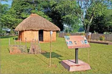  ?? Georgia DNR ?? The Etowah Indian Mounds state historic site includes village elements culturally linked to the Muscogee (Creek) Nation.