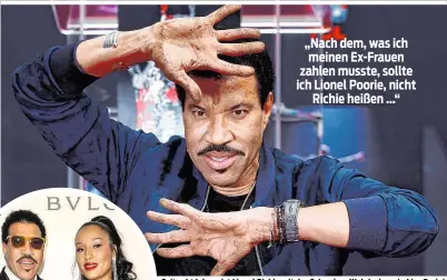  ??  ?? Seit acht Jahren ist Lionel Richie mit der Schweizer Webdesigne­rin Lisa Parigi liiert (li.); seit 2018 sind seine Handabdrüc­ke auf dem Walk of Fame verewigt