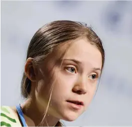  ??  ?? In this file photo taken on Dec 11, 2019, Swedish climate activist Greta Thunberg speaks during a high-level event on climate emergency hosted by the Chilean presidency during the UN Climate Change Conference COP25 in Madrid.