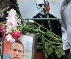  ?? | PHOTO : AFP ?? Un mémorial à Navalny à Francfort, en Allemagne.