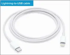  ??  ?? Lightning-to-USB cable