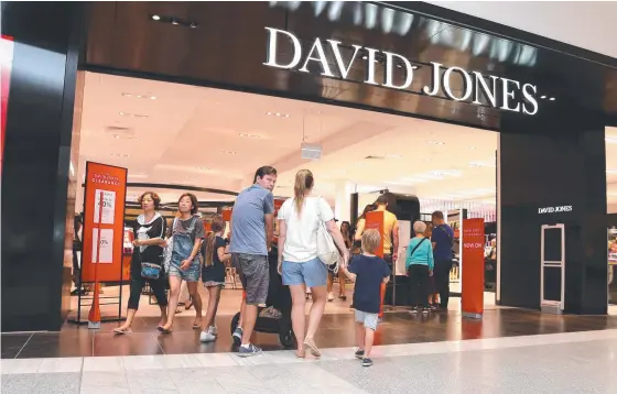  ?? Picture: TERTIUS PICKARD ?? The David Jones store at Pacific Fair in Broadbeach – 10 Gold Coast workers will lose their jobs as the retailer cuts staff nationwide.