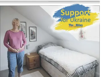  ?? ?? Judy Walker in one of her spare bedrooms that will house a Ukrainian family