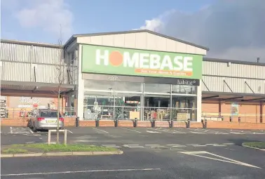  ??  ?? Homebase at Meols Cop Retail Park in Kew in Southport is set to be turned ino a Sainsbury’s store