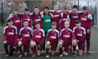  ??  ?? Coolboy Rangers, who fell to Avonmore after a brave effort at bridgewate­r Centre Park.