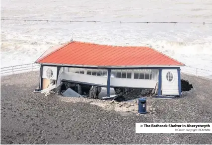  ?? © Crown copyright: RCAHMW: ?? > The Bathrock Shelter in Aberystwyt­h