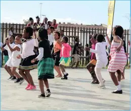  ?? PICTURES: SUPPLIED ?? Ikamva Labantu Rainbow Centre dancers entertain visitors at the Fuel2Grow launch.