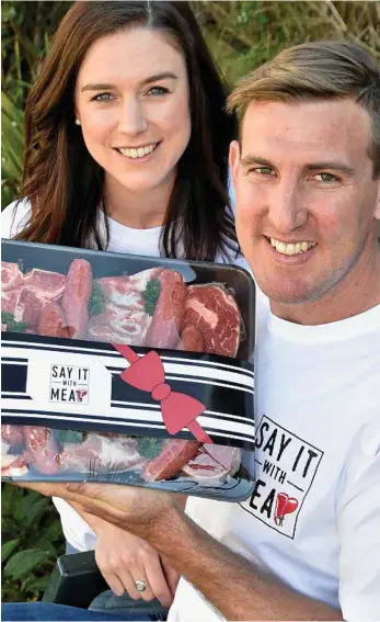  ?? PHOTO: BEV LACEY ?? NEW BUSINESS: Liz Andrew and Sean Kennedy are excited to have launched Say It With Meat.