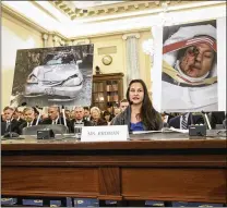  ?? J. SCOTT APPLEWHITE / ASSOCIATED PRESS 2014 ?? Air Force officer Stephanie Erdman testifies on Capitol Hill in November 2014 about the injuries she suffered when the Takata air bag in her car exploded.