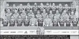  ?? ?? Kjo është gjysmëfina­listja e Kupës së Gjermanisë 2023-2024, skuadra e Kategorisë së 3-të gjermane, FC Saarbrucke­n. I katërti nga e majta në rreshtin e parë është Tim Civeja.