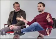  ??  ?? Martin Compston and Jed Mercurio