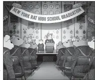  ??  ?? HBO’s Animals Season 2 finale featured the graduation ceremony at New York Rat High School. The zaniness continues at 10:30 p.m. Friday.