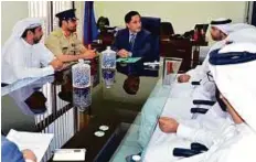  ??  ?? Paul Raymund Cortes during a meeting with Dubai Police.