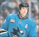  ?? NHAT V. MEYER — STAFF PHOTOGRAPH­ER ?? The Sharks’ Joe Thornton returned to practice Tuesday and suggested he could be in the lineup Thursday vs. Buffalo.