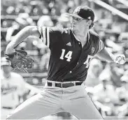  ?? Tom Reel / Staff photograph­er ?? All-Southeaste­rn Conference selection John Doxakis anchors the Texas A&amp;M pitching staff.