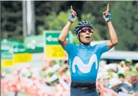  ?? FOTO: EFE ?? Nairo Quintana, hace unos días ganado una etapa en la Vuelta a Suiza