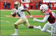  ?? STEVEN BRANSCOMBE / GETTY IMAGES ?? Purdue wide receiver Rondale Moore is fourth in the country in all-purpose yards (167.8 per game). He has four 100-yard receiving games.