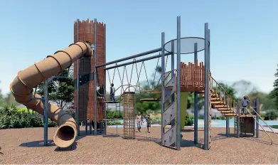  ??  ?? An artist’s impression of the proposed adventure playground at Marton.