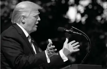  ?? AFP ?? US President Donald Trump on the South Lawn at the White House in Washington