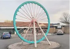  ??  ?? The historic pulley wheel is to be moved from Albany, back to Silksworth.