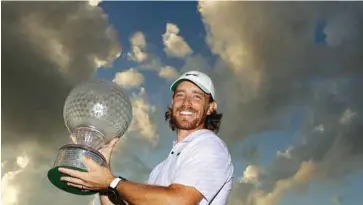  ?? ?? England’s Tommy Fleetwood celebrates after winning the Nedbank Golf Challenge at the Gary Player Country Club in Sun City yesterday. (@AfricasMaj­or)