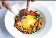  ?? PROVIDED TO CHINA DAILY ?? Chef Alex Fargas of FoFo by el Willy’s “Land and Sea” dish combines the land element (the egg) and the sea element, the lobster.