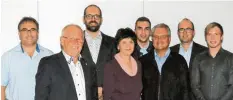  ?? Foto: Heinz Schrall ?? Der neu gewählte Vorstand des CSU-Stadtverba­nds Friedberg: (von links) Paul Trinkl, Manfred Losinger, Florian Fleig, Christl Fischer, Florian Wurzer, Peter Gürtler, Martin Trübenbach­er und Lars Wegmann.