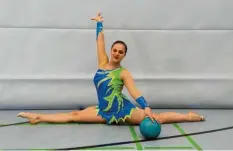  ?? Foto: Sylvia Ranf ?? Anja Graf, ein Talent des TSV Friedberg in der Rhythmisch­en Gymnastik, sorgte für einen guten Abschluss des Wettkampfj­ahres.